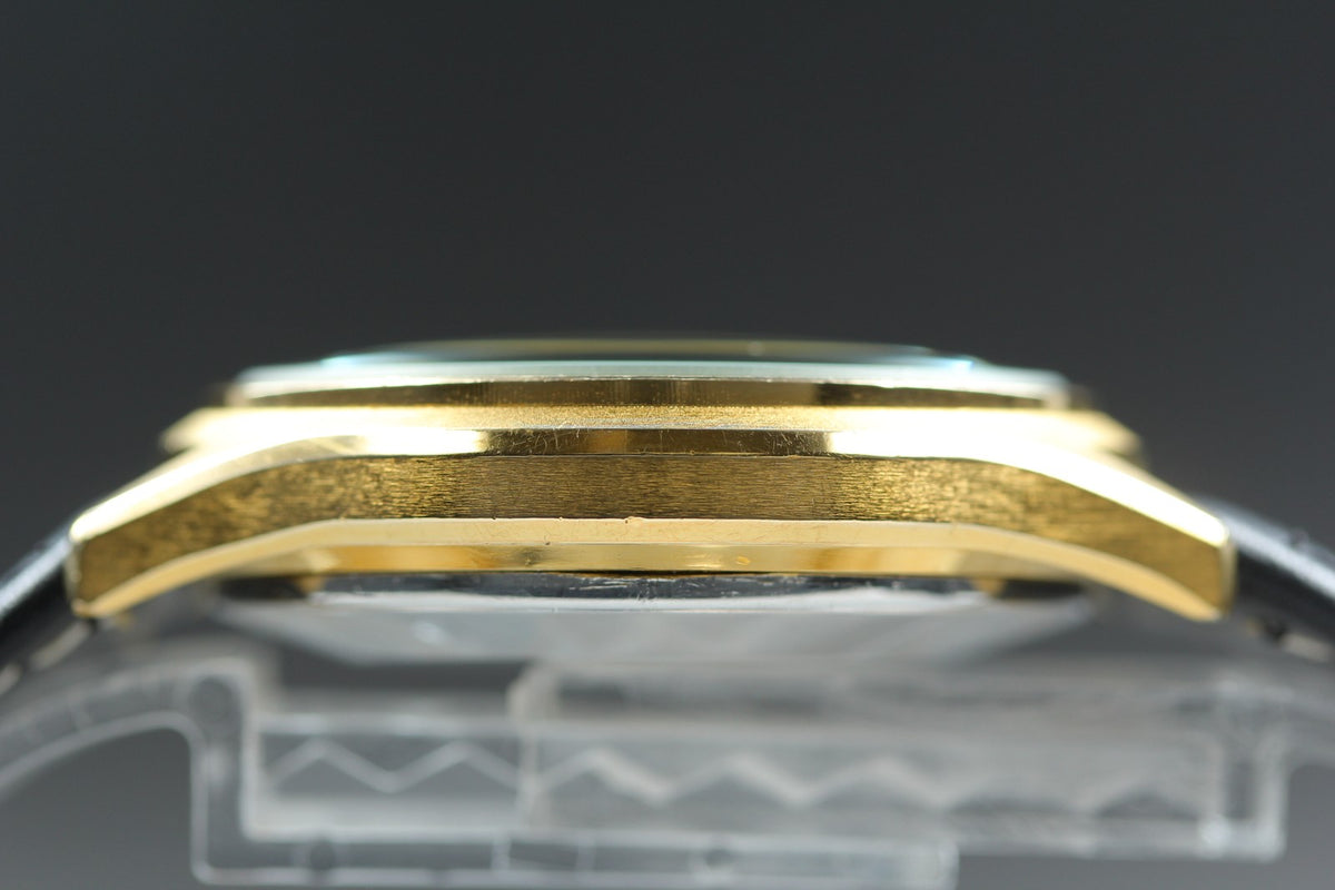 1973 Near MINT OMEGA De Ville 35mm 192.0027 Quartz Gold Roman Dial Men's Vintage