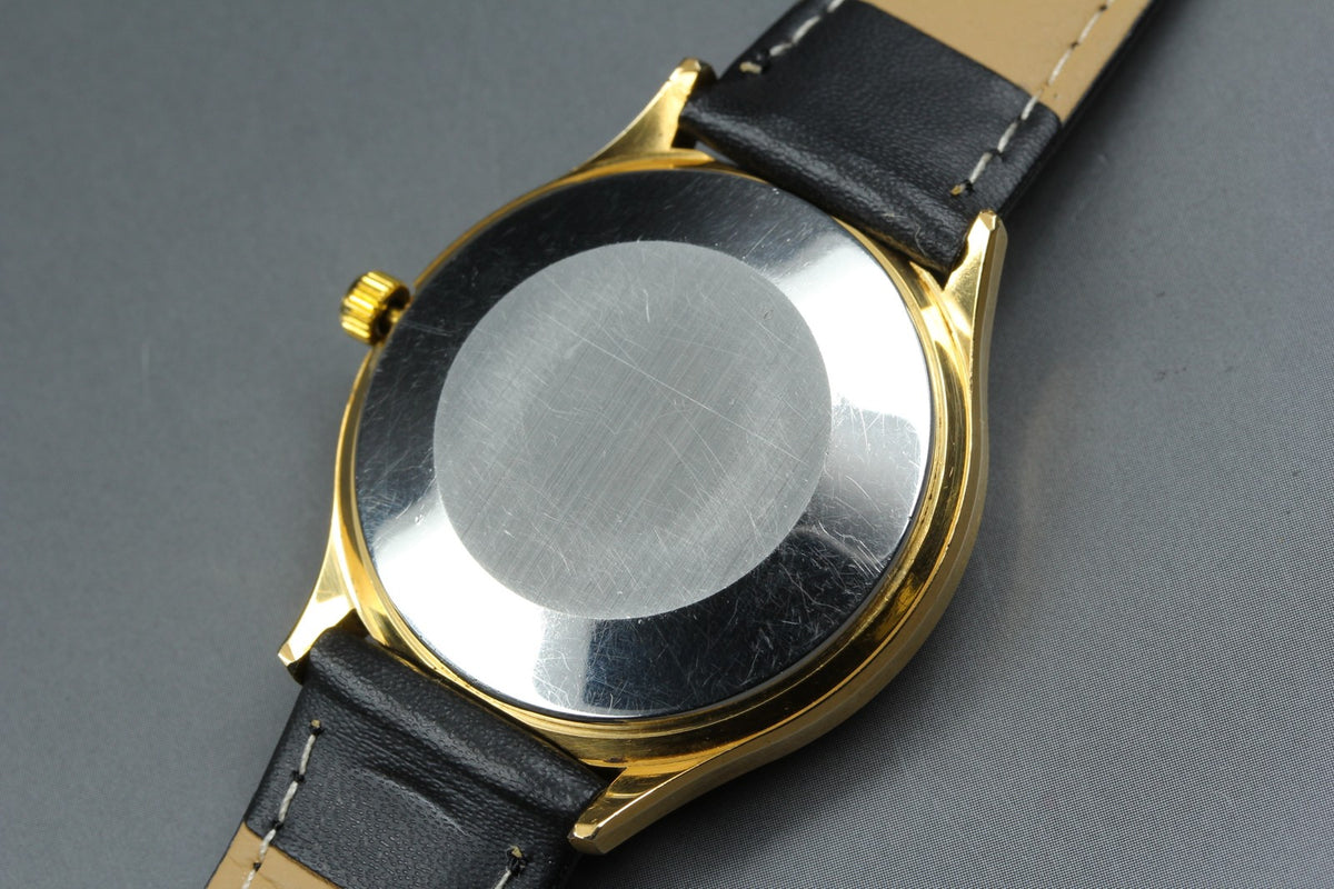 1973 Near MINT OMEGA De Ville 35mm 192.0027 Quartz Gold Roman Dial Men's Vintage