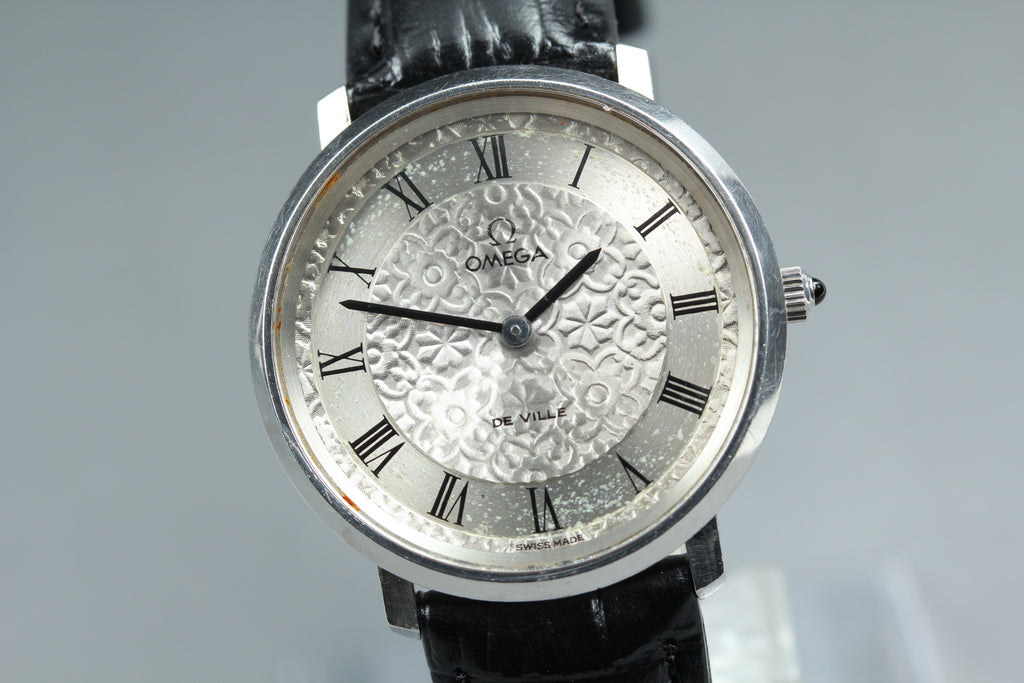 1972 Near MINT OMEGA De Ville 33mm 111.0107 Manual Floral Dial Men's Vintage