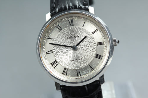 1972 Near MINT OMEGA De Ville 33mm 111.0107 Manual Floral Dial Men's Vintage