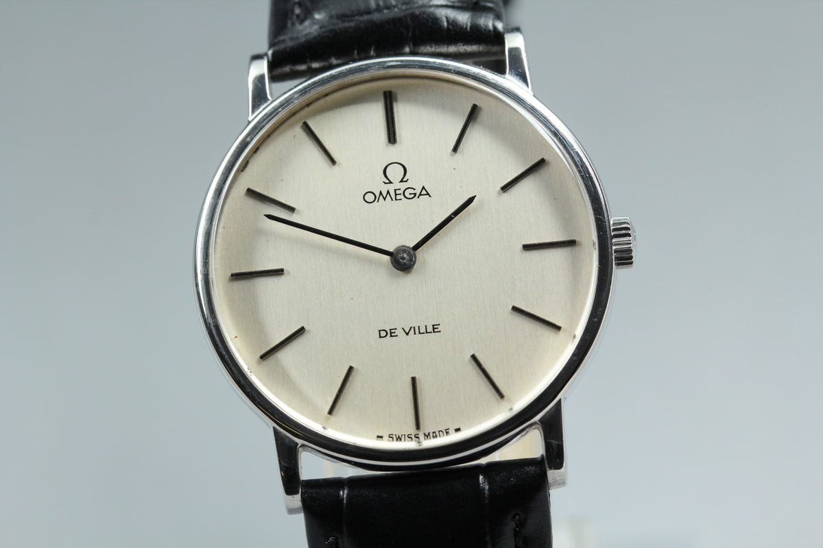 1975 Near MINT OMEGA De Ville 32mm 111.0140 Manual Silver Dial Men's Vintage