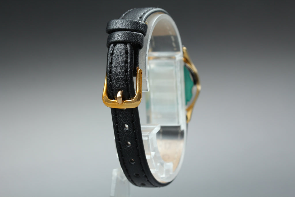 1985 Top MINT OMEGA Seamaster 23mm 596.0073 Quartz Gold Dial Women's Vintage