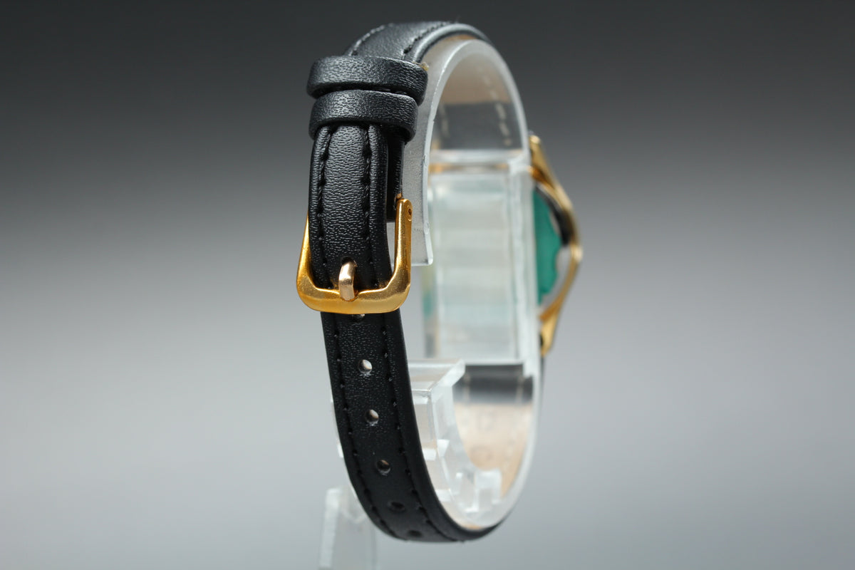 1985 Top MINT OMEGA Seamaster 23mm 596.0073 Quartz Gold Dial Women's Vintage