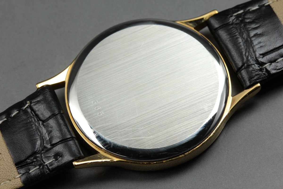 1982 Near MINT OMEGA De Ville 32mm 191.0130.1 Quartz Gold Dial Men's Vintage