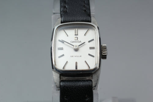 1971 Near MINT OMEGA De Ville 15mm 511.268 Manual Silver Dial Women's Vintage