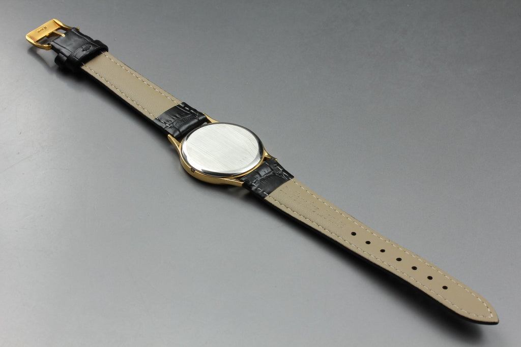 1982 Near MINT OMEGA De Ville 32mm 191.0130.1 Quartz Gold Dial Men's Vintage