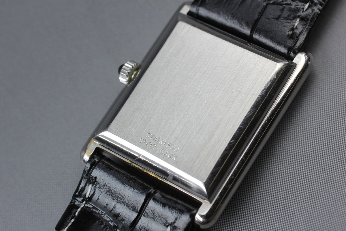 1975 OMEGA De Ville 24mm 511.0404 Manual Silver Dial Tank Unisex Vintage Exc+5