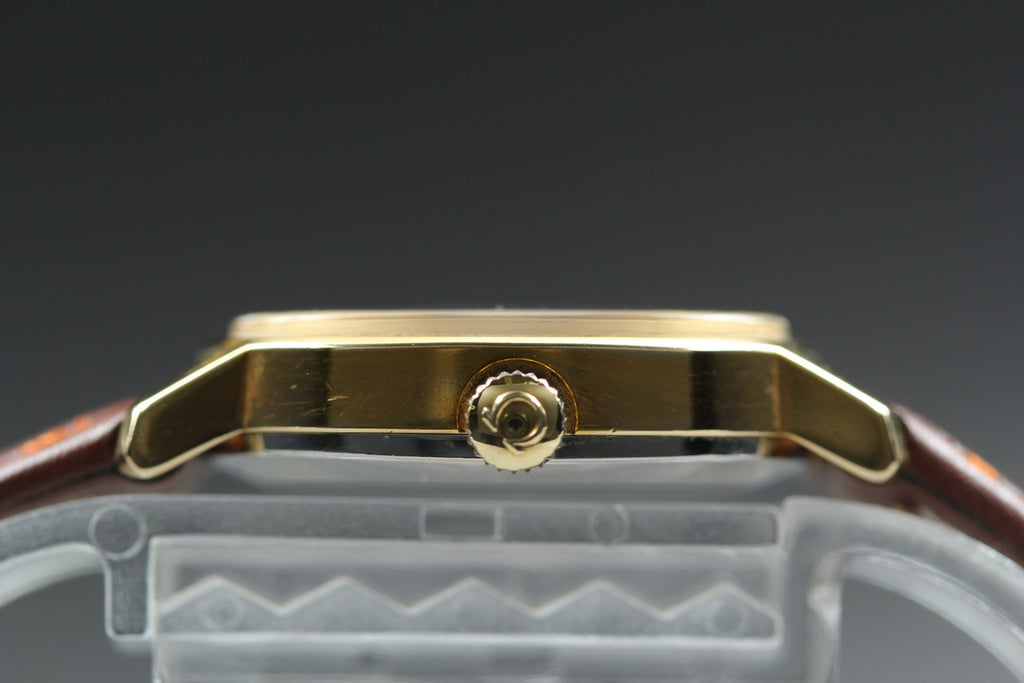 1975 Near MINT OMEGA De Ville 21mm 511.0509 Manual Gold Plated Gold Dial Women's