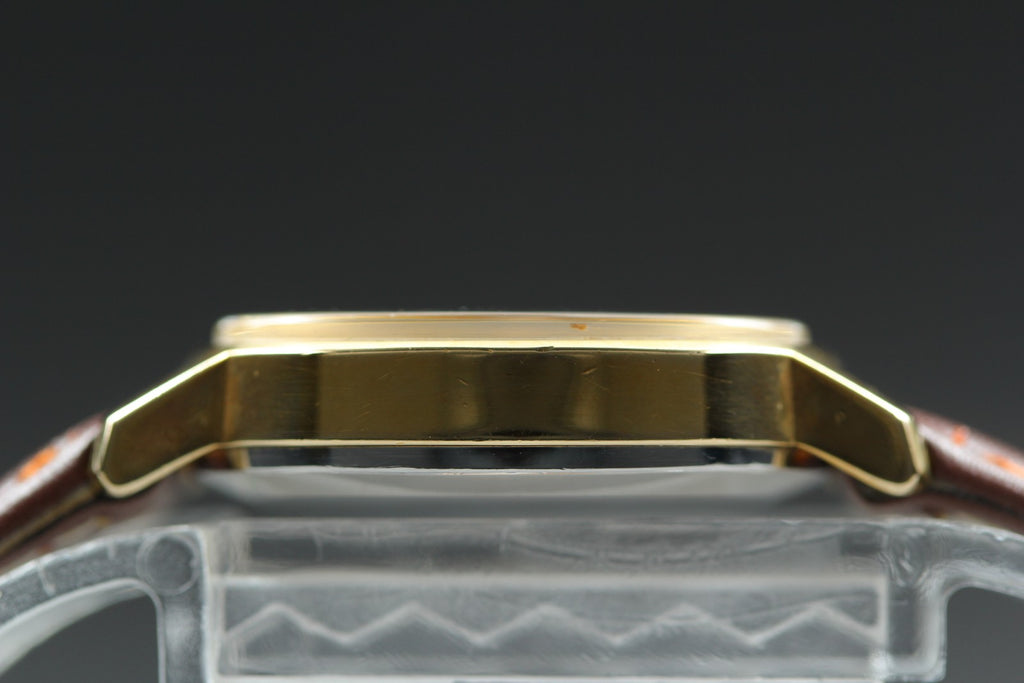 1975 Near MINT OMEGA De Ville 21mm 511.0509 Manual Gold Plated Gold Dial Women's