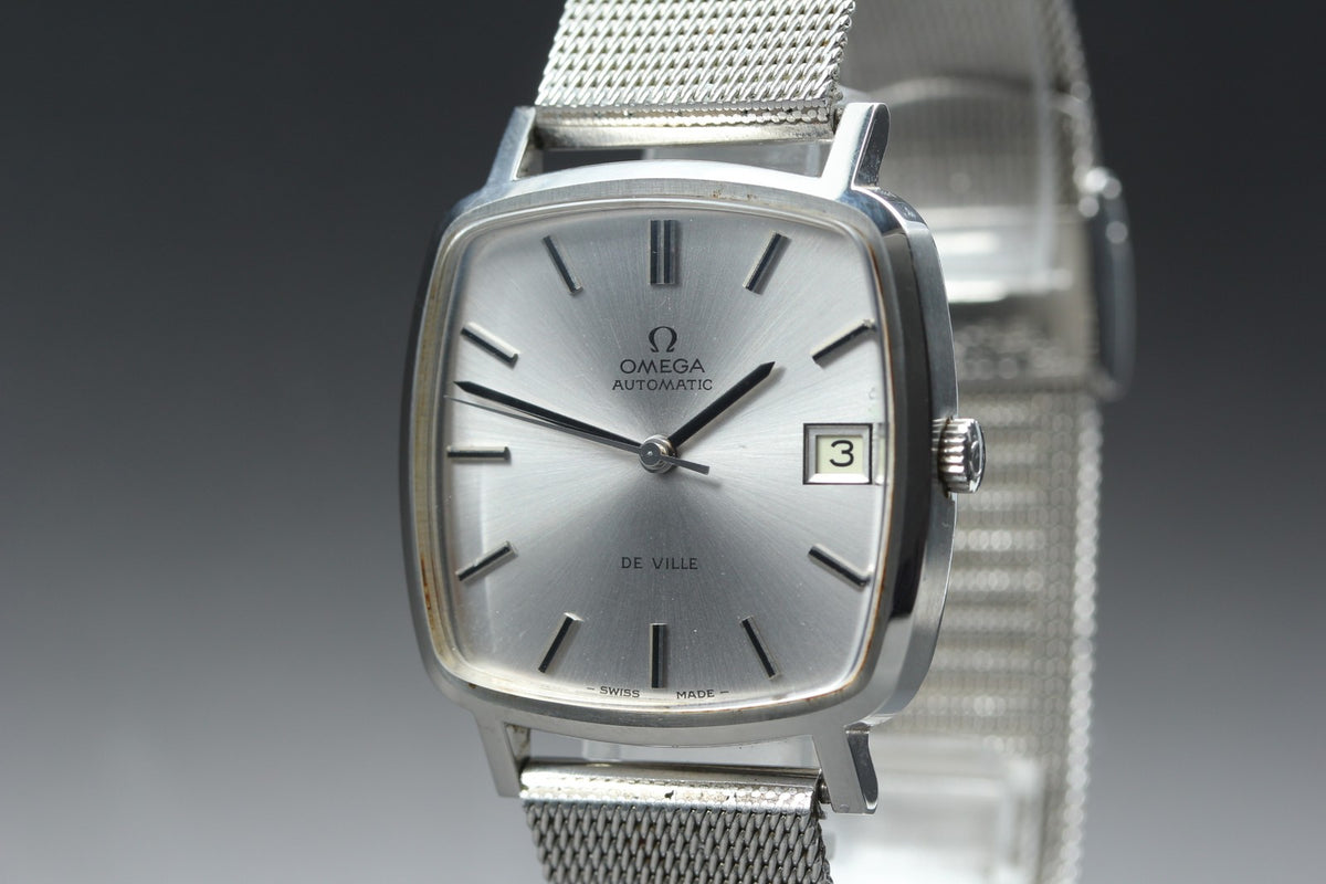 1977 Near MINT OMEGA De ville 32mm 162.0060 Automatic Silver Dial Men's Vintage