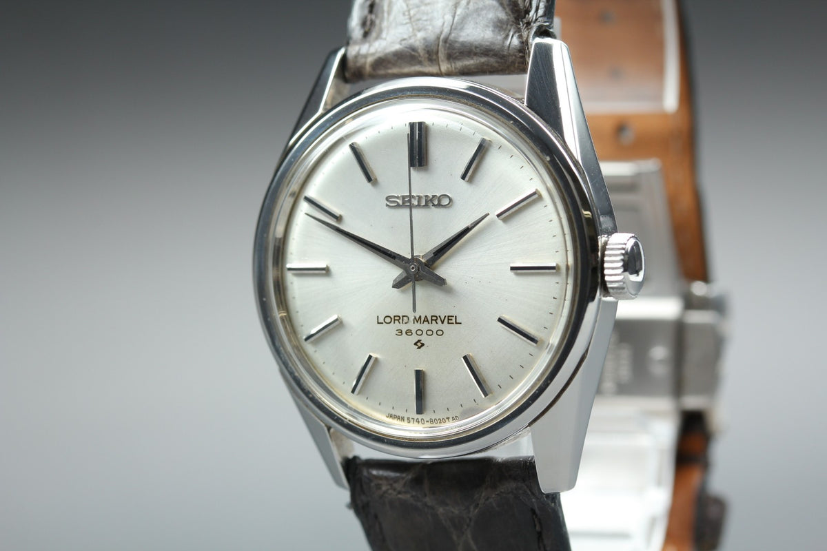 1977 Near MINT SEIKO Lord Marvel 36000 34mm 5740-8000 Manual Silver Dial Men's