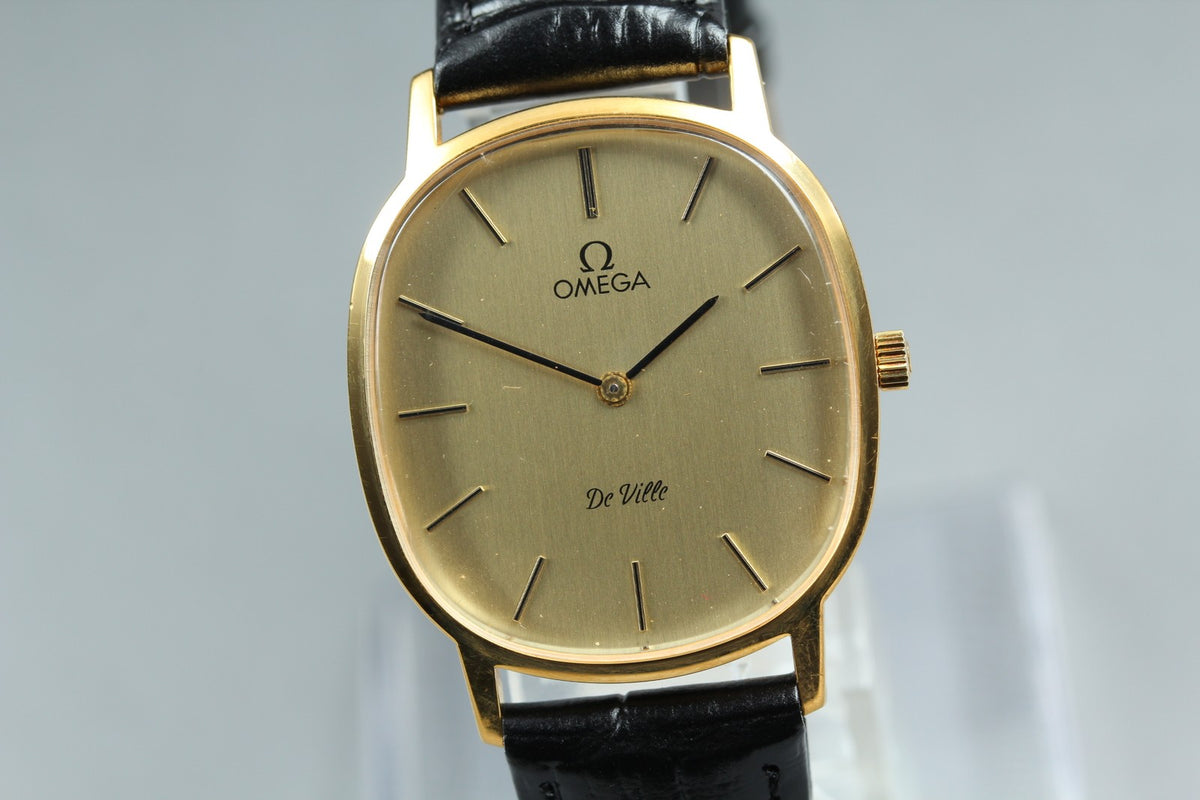 1979 Near MINT OMEGA De Ville 30mm 111.0148 Manual Gold Dial Men's Watch Vintage