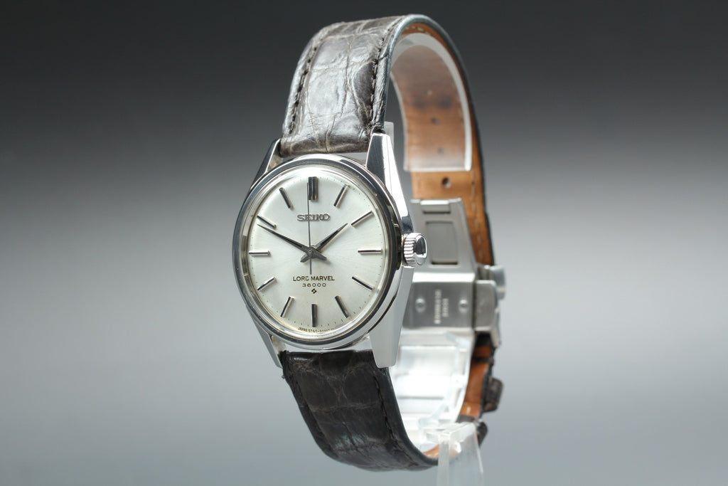 1977 Near MINT SEIKO Lord Marvel 36000 34mm 5740-8000 Manual Silver Dial Men's