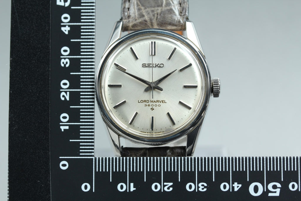 1977 Near MINT SEIKO Lord Marvel 36000 34mm 5740-8000 Manual Silver Dial Men's