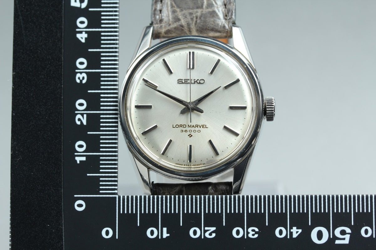 1977 Near MINT SEIKO Lord Marvel 36000 34mm 5740-8000 Manual Silver Dial Men's