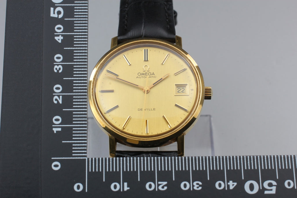 Near MINT OMEGA De Ville 35mm TOOL.106 Automatic Gold Dial Men's Watch Vintage