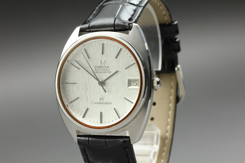 1972 Near MINT OMEGA Constellation f300Hz 36mm 198.741 Quartz Silver Dial Men's