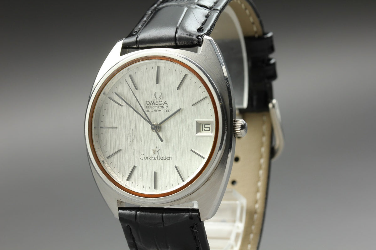 1972 Near MINT OMEGA Constellation f300Hz 36mm 198.741 Quartz Silver Dial Men's