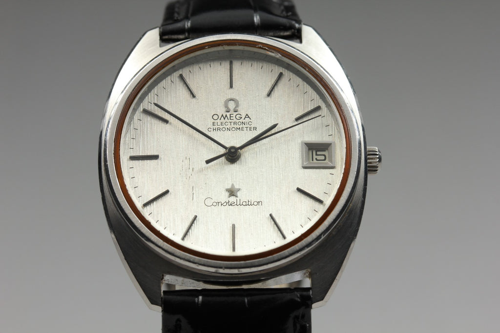 1972 Near MINT OMEGA Constellation f300Hz 36mm 198.741 Quartz Silver Dial Men's