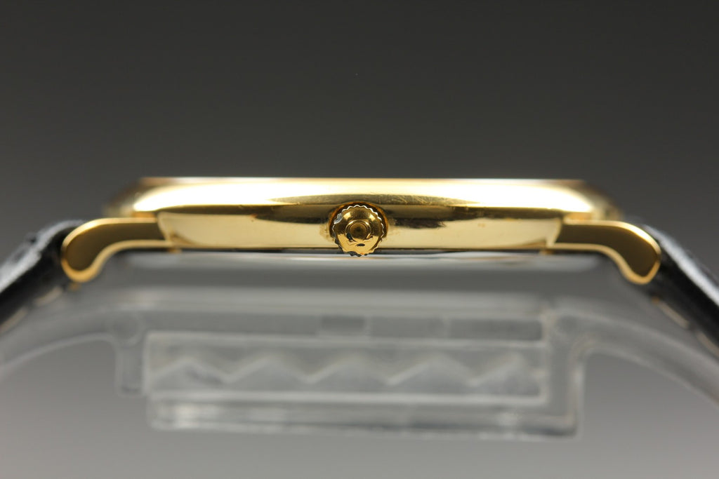 1989 Near MINT OMEGA De Ville 32mm 196.0312.1 Quartz White Roman Dial Men's