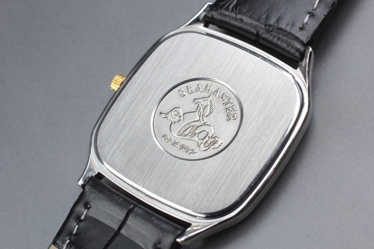 1984 Near MINT OMEGA Seamaster 31mm 396.1011 Quartz Gold Roman Dial Men Vintage