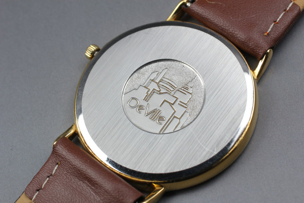 1984 Near MINT OMEGA De Ville 32mm 195.0075.2 Quartz White Roman Men's Vintage