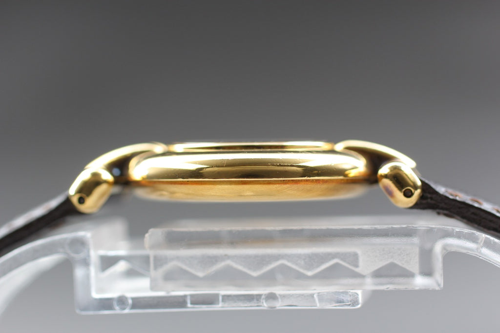 Near MINT Cartier Must de Colisee SM 24mm 590002 Vermeil Quartz Roman Dial Women