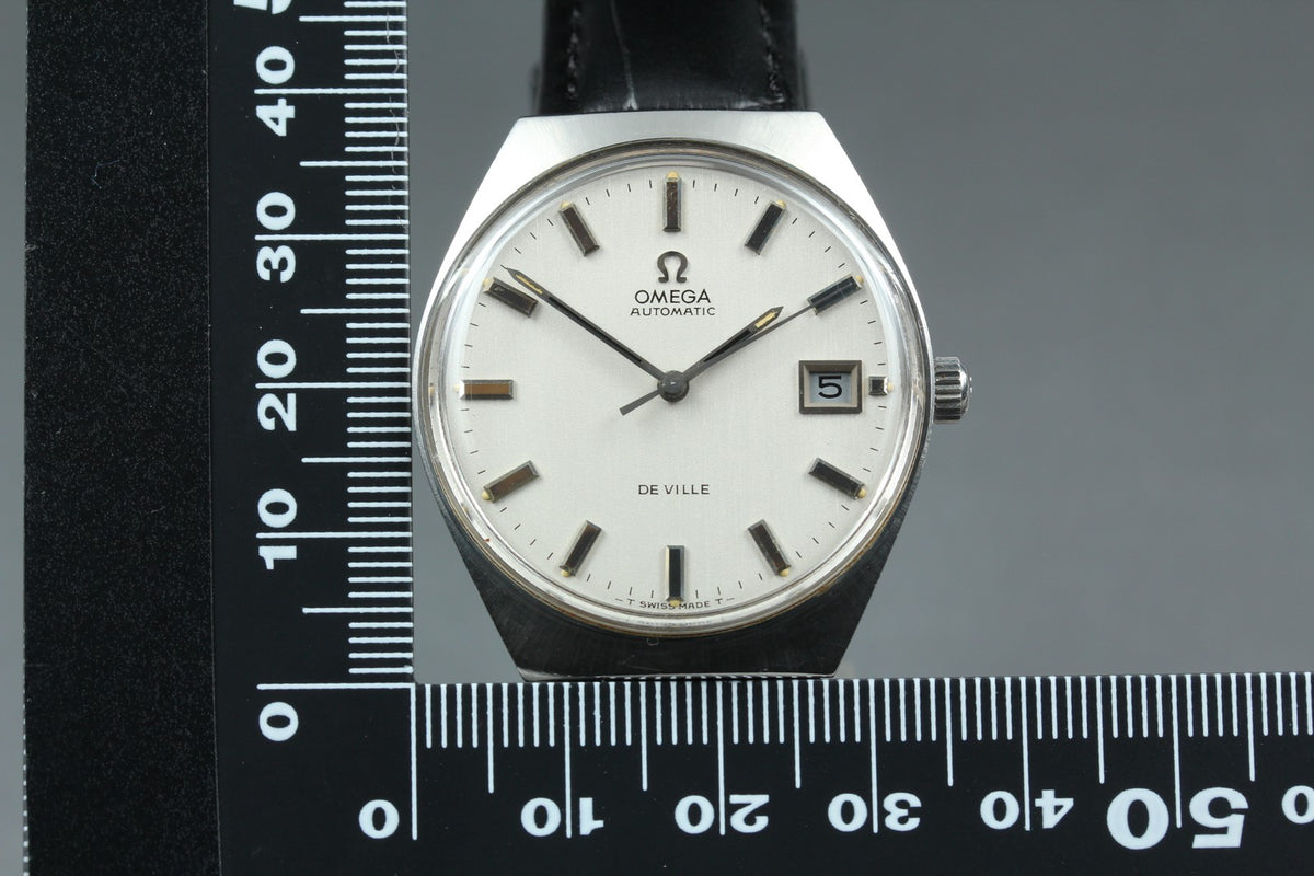Near MINT OMEGA De Ville 34mm 166.051 Automatic Silver Dial Men's Watch Vintage