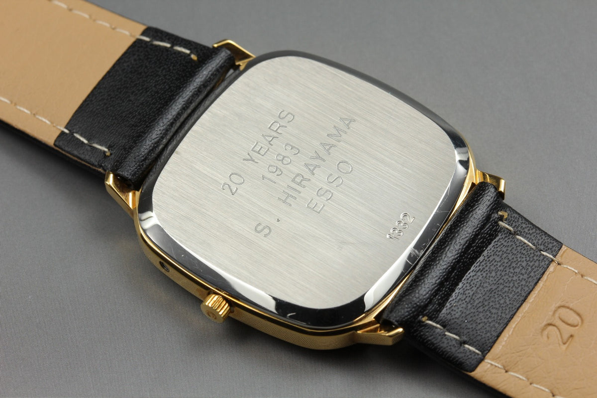 1980 MINT OMEGA De Ville 33mm 192.0049 Quartz Gold Dial Men's Watch Vintage