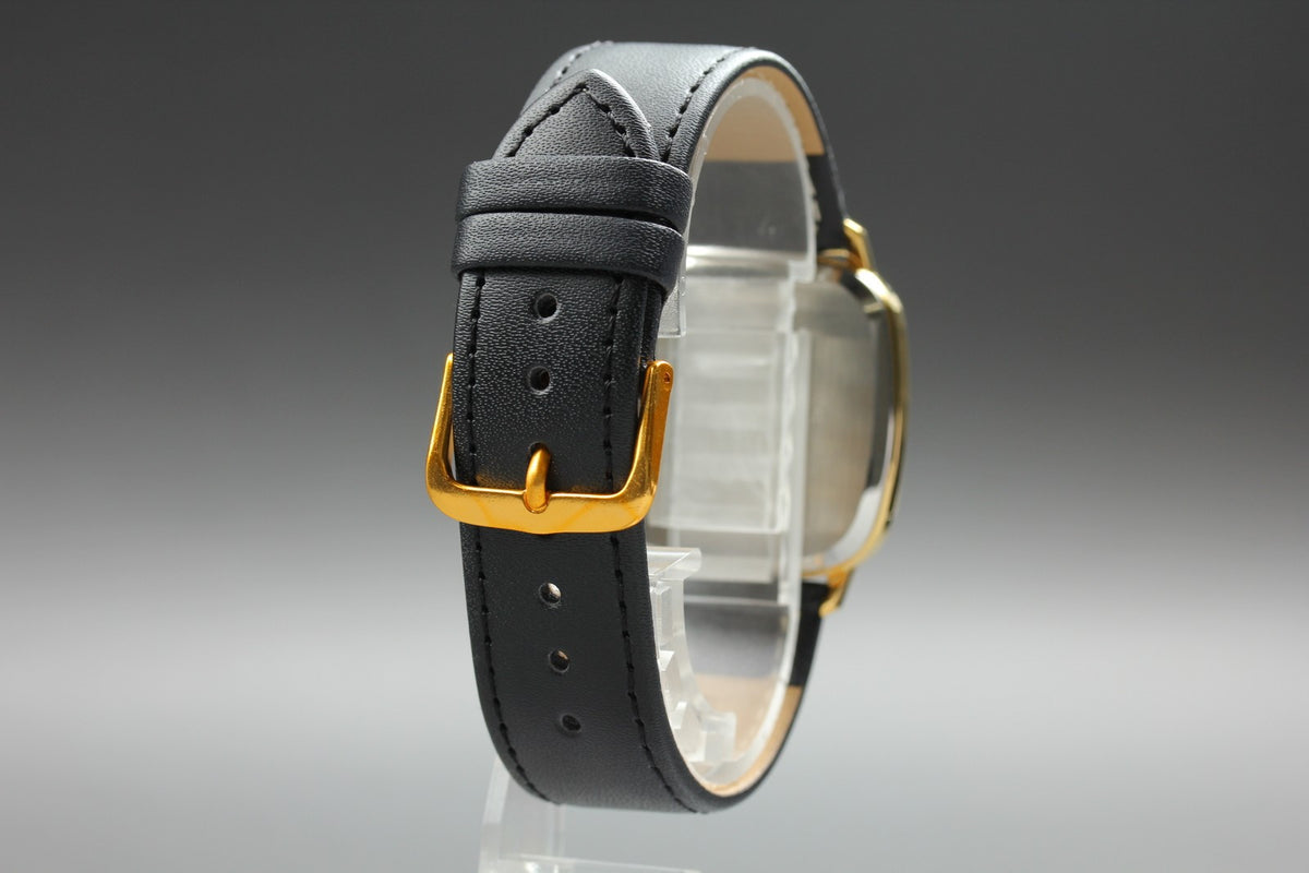 1980 MINT OMEGA De Ville 33mm 192.0049 Quartz Gold Dial Men's Watch Vintage