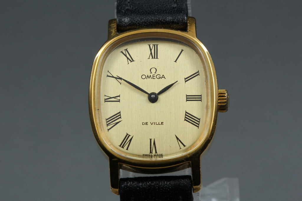 1977 Near MINT OMEGA De Ville 21mm 511.0509 Manual Gold Roman Dial Women Vintage