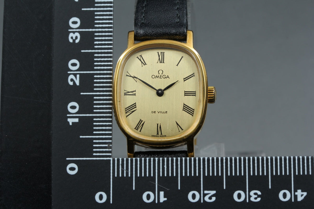 1977 Near MINT OMEGA De Ville 21mm 511.0509 Manual Gold Roman Dial Women Vintage