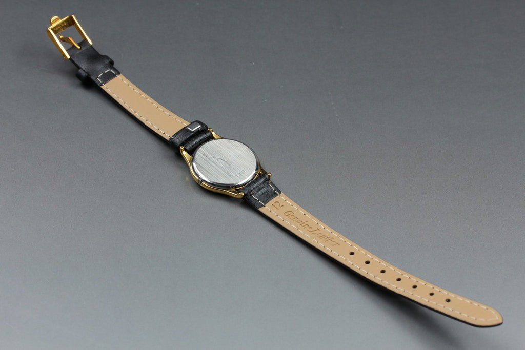 1982 Near MINT OMEGA De Ville 24mm 591.0094 Quartz Gold Dial Women's Vintage