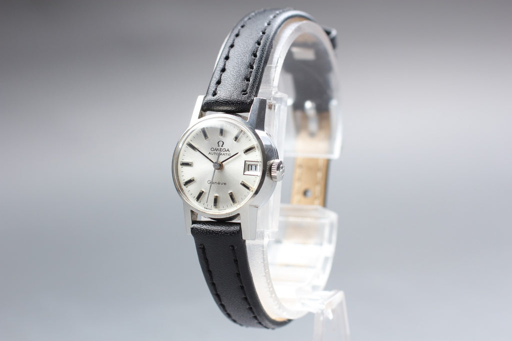 1969 Near MINT OMEGA Geneve 20mm 562.016 Automatic Stainless Silver Dial Women's