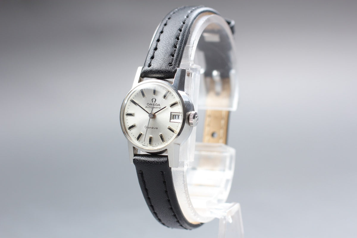 1969 Near MINT OMEGA Geneve 20mm 562.016 Automatic Stainless Silver Dial Women's