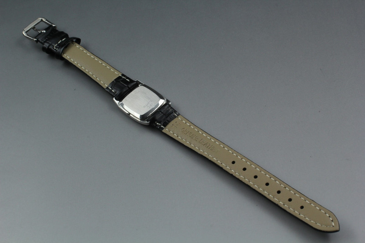 1982 OMEGA De Ville 19mm 591.0230 Quartz Silver Dial Women's Watch Vintage Exc+5