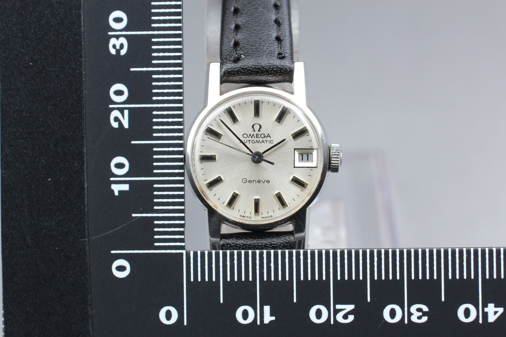 1969 Near MINT OMEGA Geneve 20mm 562.016 Automatic Stainless Silver Dial Women's
