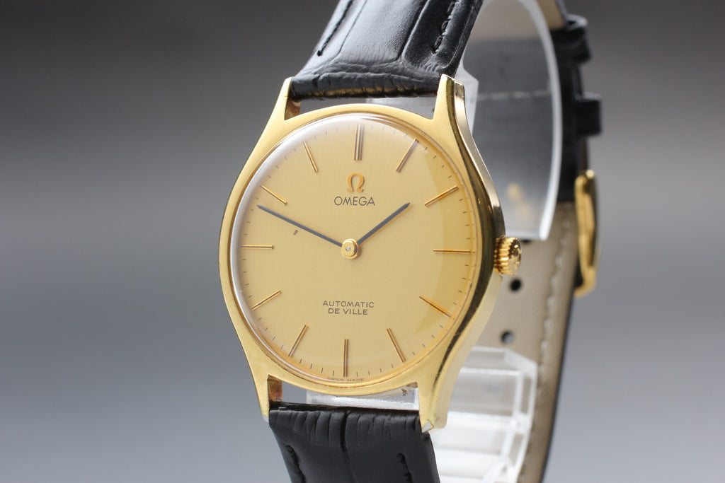 1973 Near MINT OMEGA De Ville 33mm 151.782 Automatic Gold Dial Men's Vintage