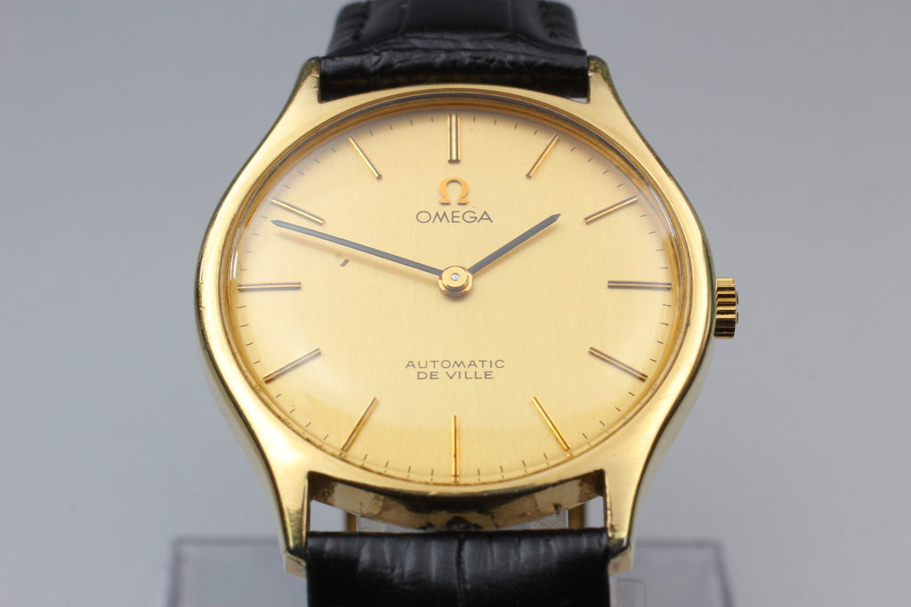 1973 Near MINT OMEGA De Ville 33mm 151.782 Automatic Gold Dial Men's Vintage