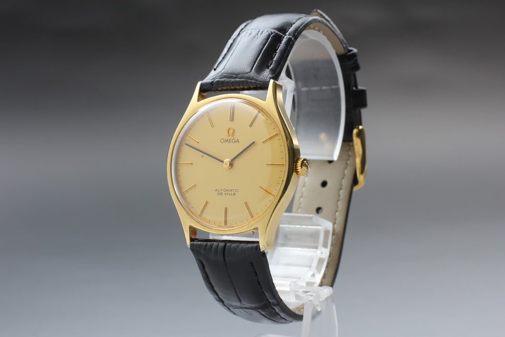 1973 Near MINT OMEGA De Ville 33mm 151.782 Automatic Gold Dial Men's Vintage
