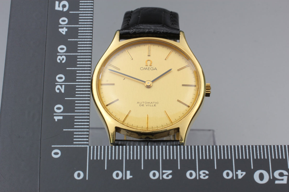 1973 Near MINT OMEGA De Ville 33mm 151.782 Automatic Gold Dial Men's Vintage