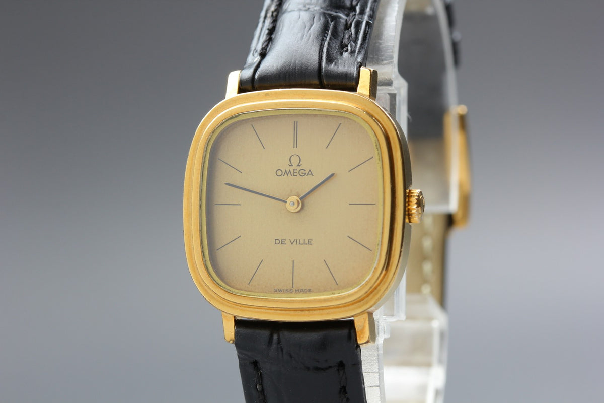 1974 OMEGA De Ville 24mm 511.0471 Manual Gold Dial Women's Watch Vintage Exc+5