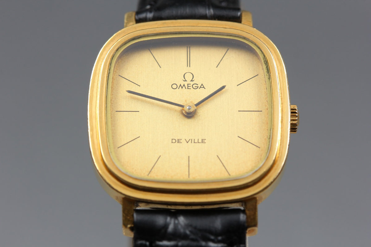 1974 OMEGA De Ville 24mm 511.0471 Manual Gold Dial Women's Watch Vintage Exc+5