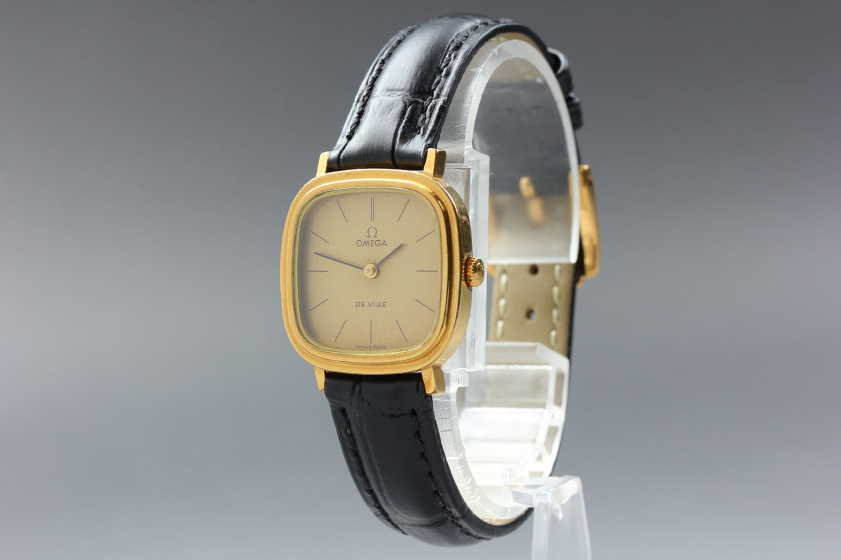 1974 OMEGA De Ville 24mm 511.0471 Manual Gold Dial Women's Watch Vintage Exc+5