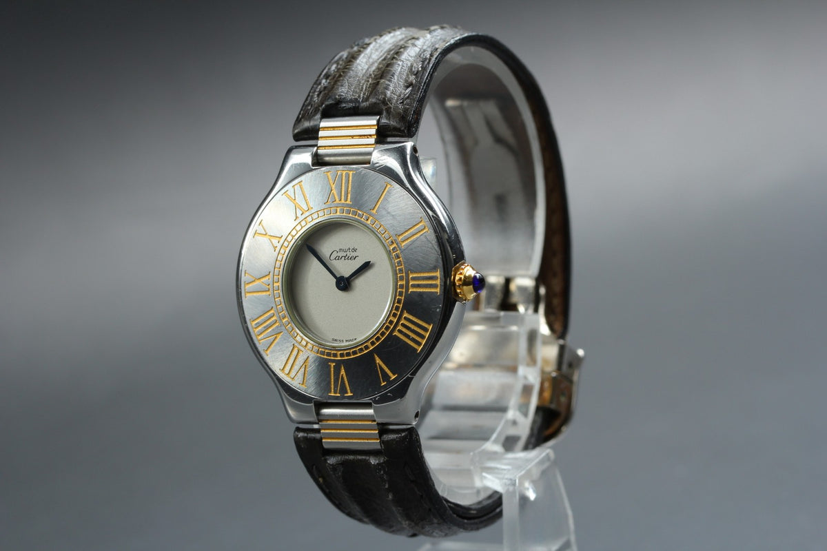 Cartier Must de 21 Vantian LM 31mm Quartz White Dial Unisex Watch Vintage Exc+5