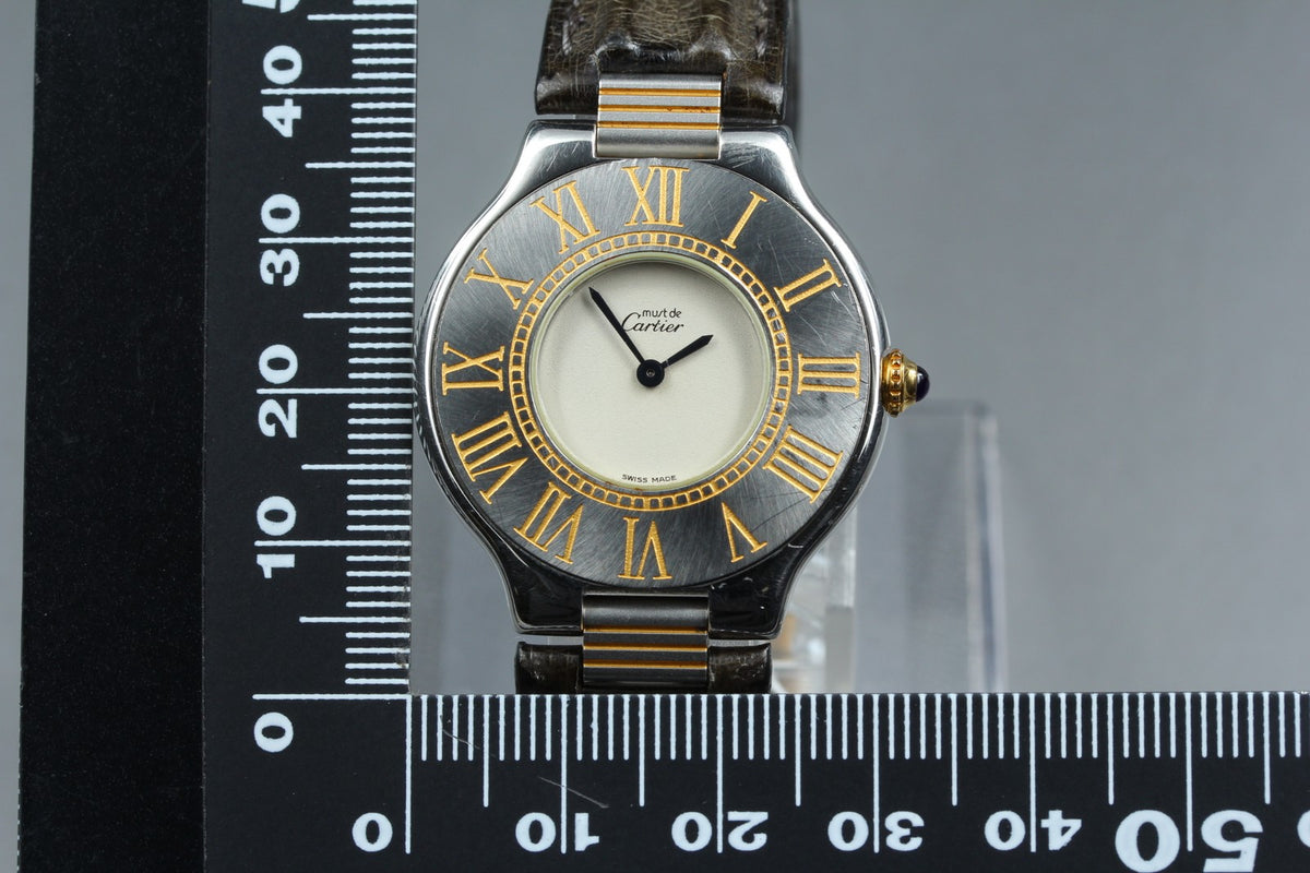Cartier Must de 21 Vantian LM 31mm Quartz White Dial Unisex Watch Vintage Exc+5
