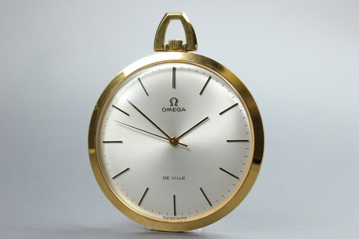 1969 Near MINT OMEGA De Ville Pocket Watch 44mm 131.1714 Manual Silver Dial Men
