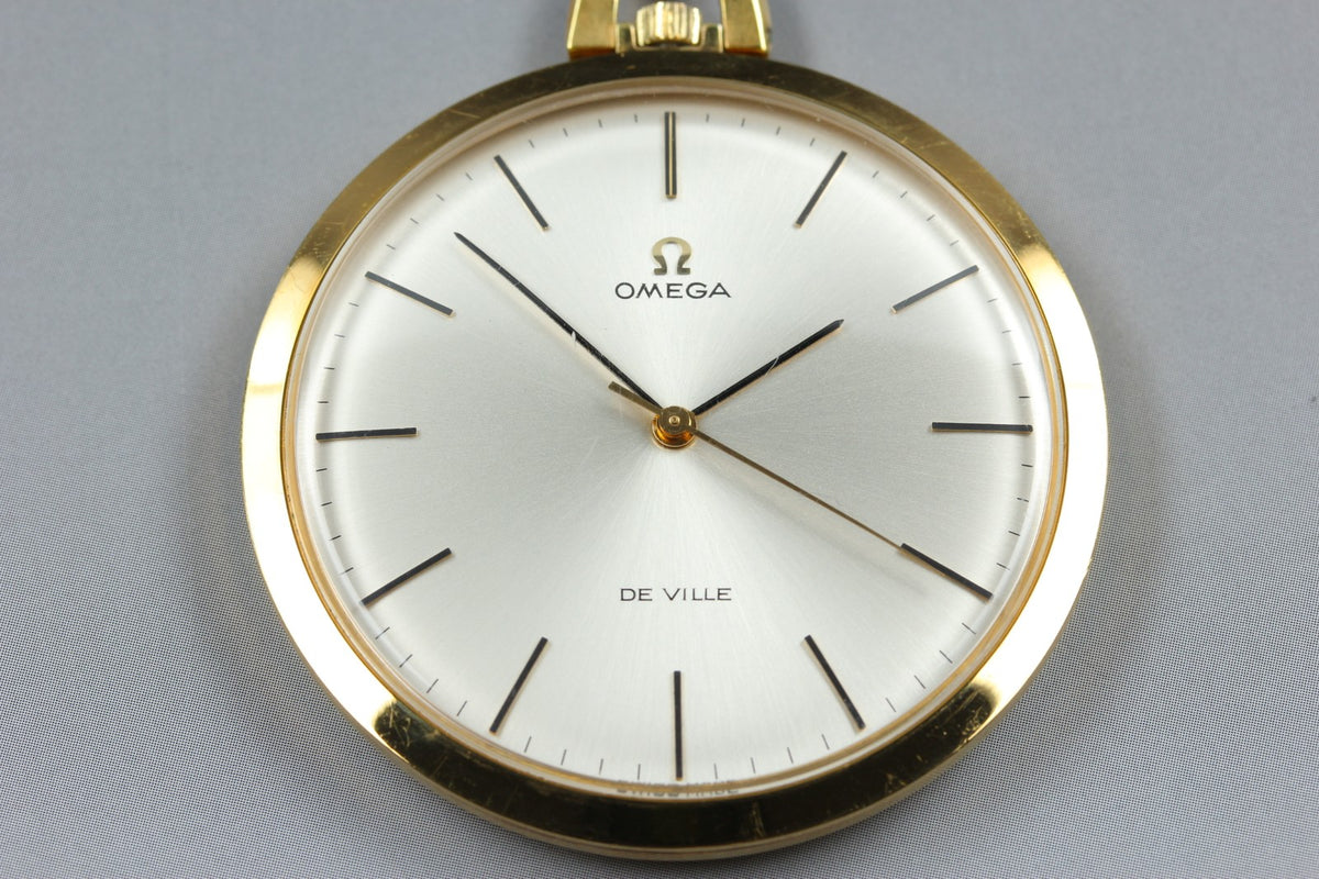 1969 Near MINT OMEGA De Ville Pocket Watch 44mm 131.1714 Manual Silver Dial Men