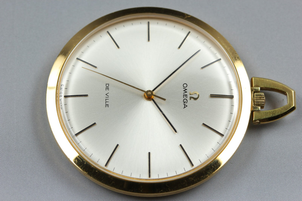 1969 Near MINT OMEGA De Ville Pocket Watch 44mm 131.1714 Manual Silver Dial Men