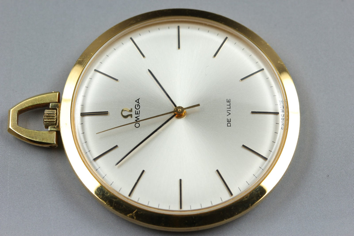1969 Near MINT OMEGA De Ville Pocket Watch 44mm 131.1714 Manual Silver Dial Men